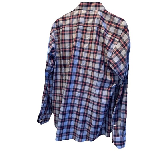 Eton Shirt Mens 44 17.5 Multi Cont Fit Cambridge Signature Twill Button Up Adult - Picture 3 of 10